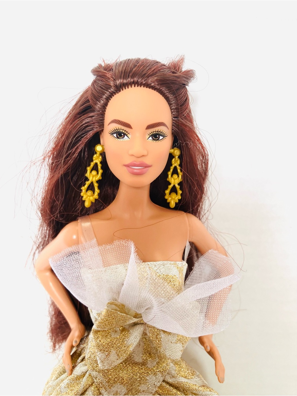 Barbie 2025 Holiday Fashion Doll Auburn Hair Incomplete Read